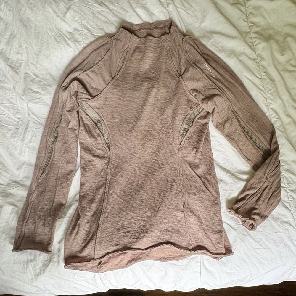 HAMCUS ltd 🔥 BNWT Long Sleeve Slim Stretch Blend Beige T-shirt Unisex Medium NEW